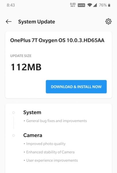 <br />
						OnePlus 7T получил первое обновление OxygenOS: исправили ошибки и улучшили камеру<br />
					
